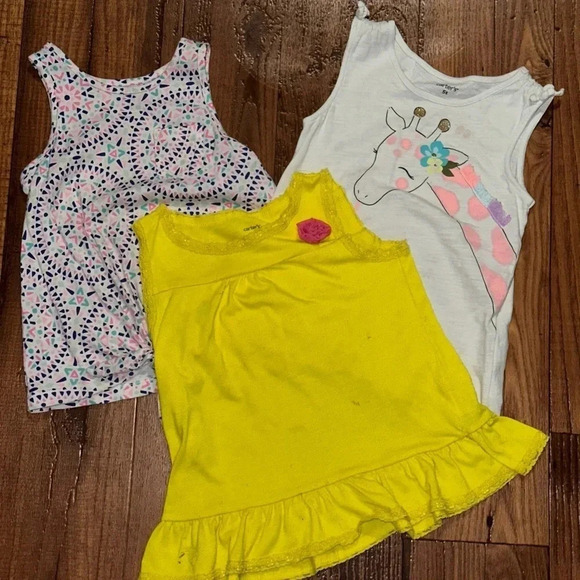 Toddler girl Kids Carter’s 3-shirts size 5T - Picture 1 of 6